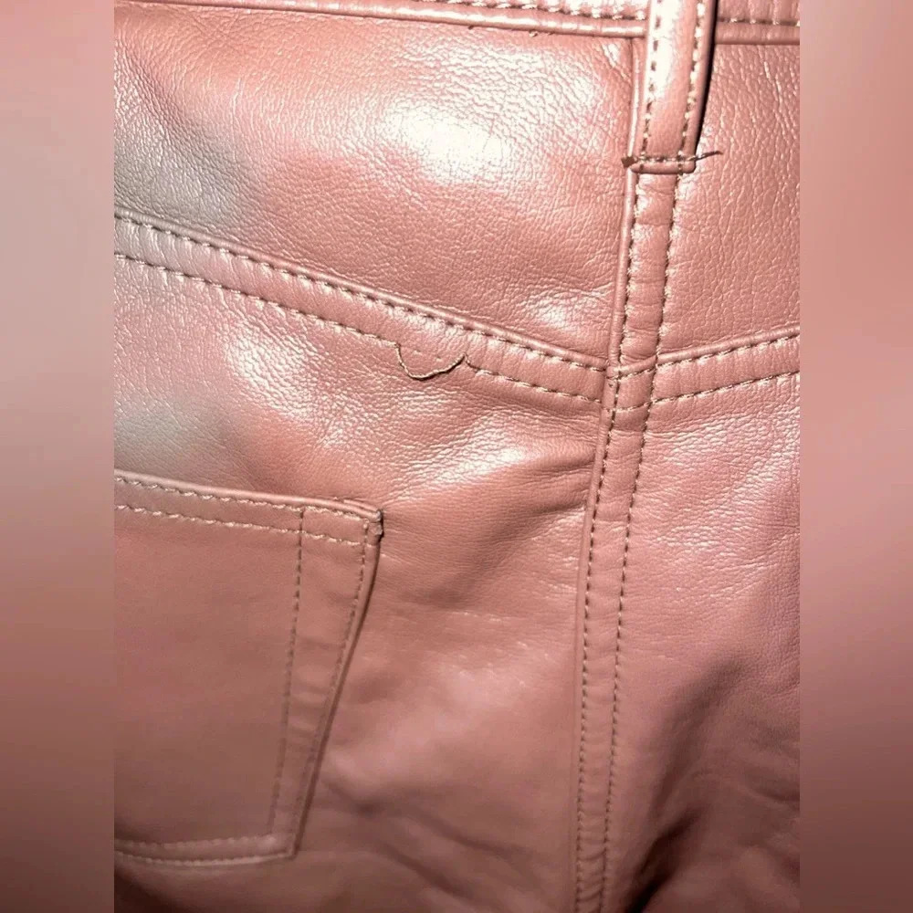 Wilfred Faux Leather Camel Pants size 8 - Picture 3 of 8